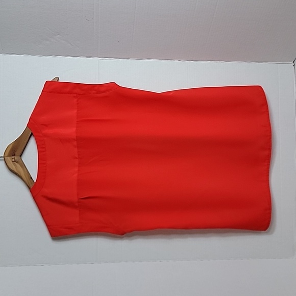 J. Crew Women's Red 1/2 Button Sleeveless Top, 2 - Picture 2 of 7